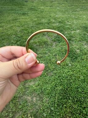 Kinsley Armelle Gold Open Ball Cuff Bracelet